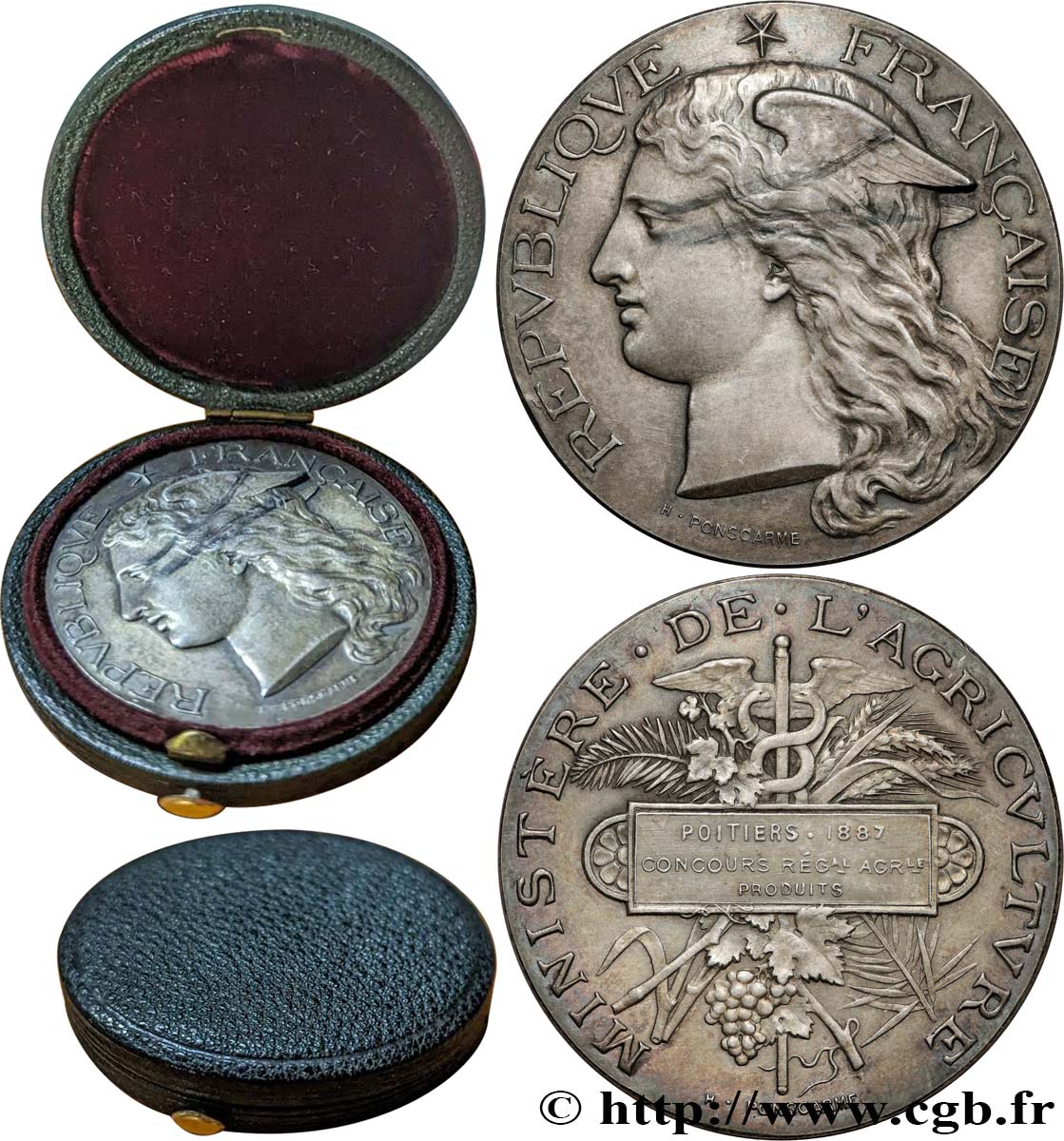 III REPUBLIC Médaille de récompense, Concours régional agricole AU