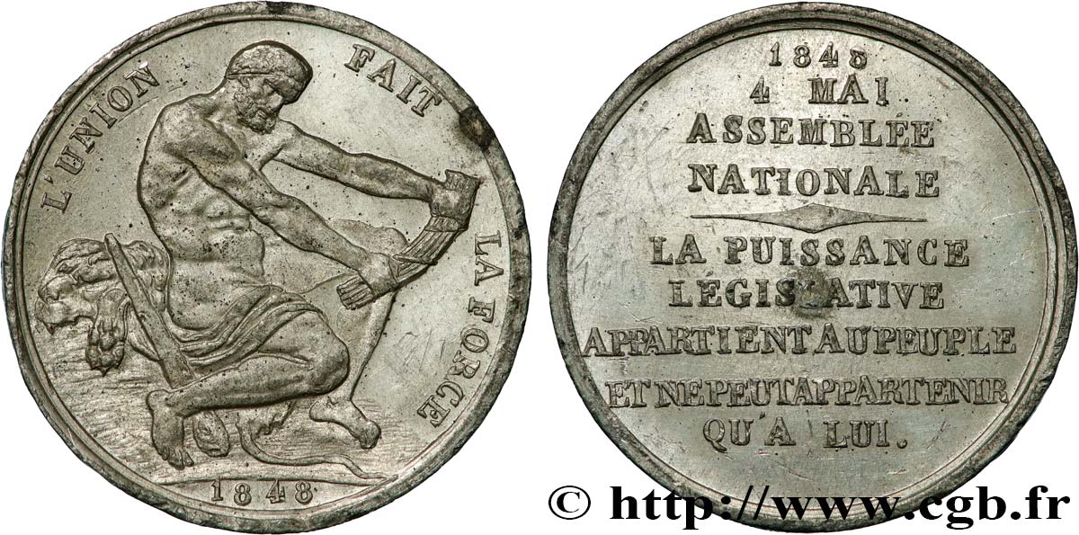 DEUXIÈME RÉPUBLIQUE Médaille, Assemblée nationale fVZ