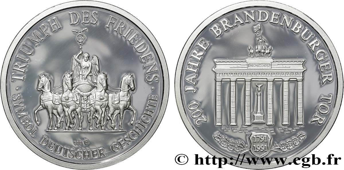 ALLEMAGNE Médaille, 200e anniversaire de la Porte de Brandenburg BE