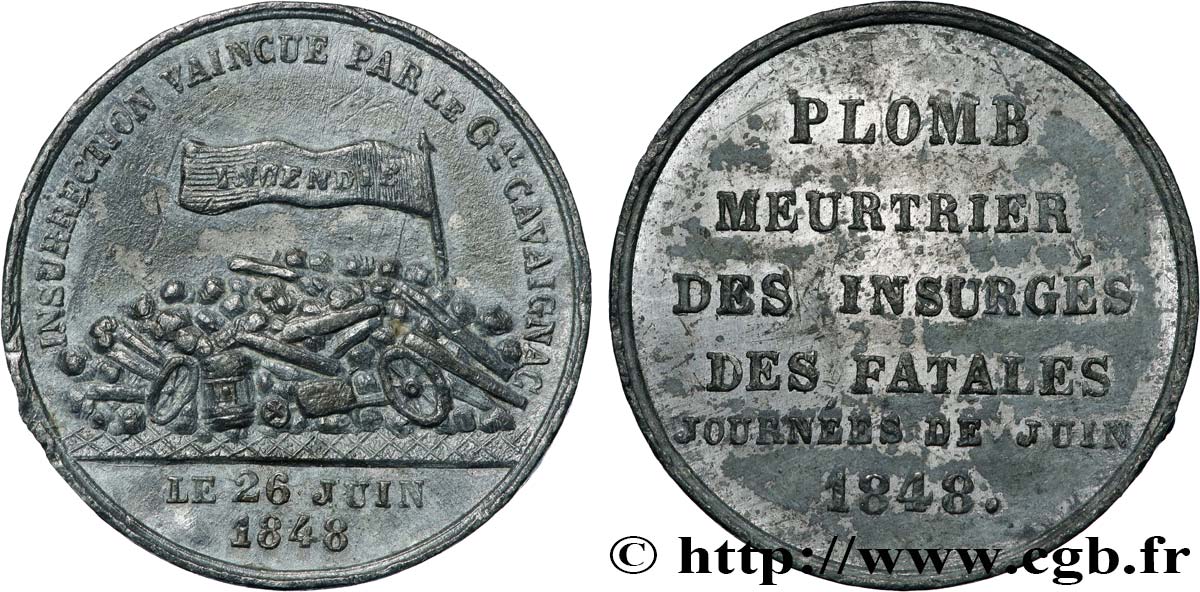 DEUXIÈME RÉPUBLIQUE Médaille, Journées de Juin, souvenir de la lutte SS