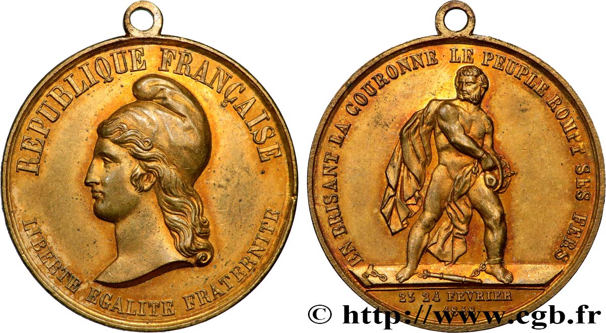 SECOND REPUBLIC Médaille, Journées de février AU