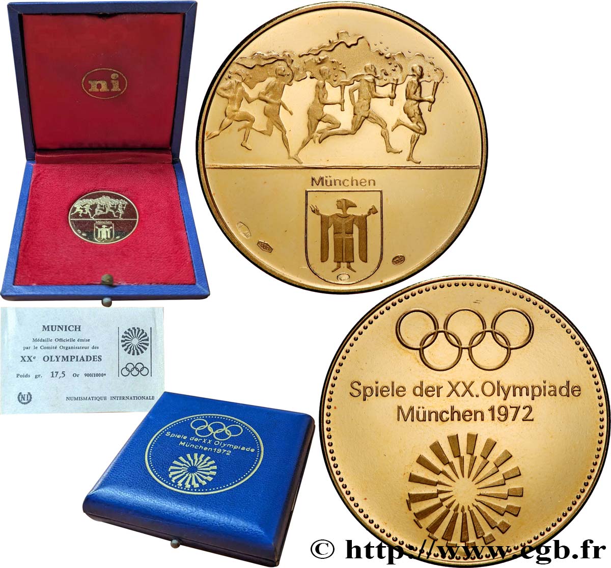 ALLEMAGNE Médaille, XX Olympiades, Jeux olympiques d'été de München  fme_855899 Médailles