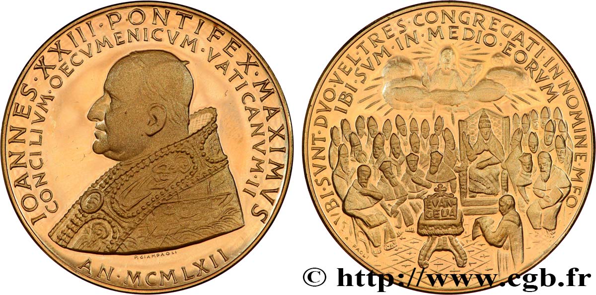 ITALY - PAPAL STATES - JOHN XXIII (Angelo Giuseppe Roncalli) Médaille, Concile Vatican II AU