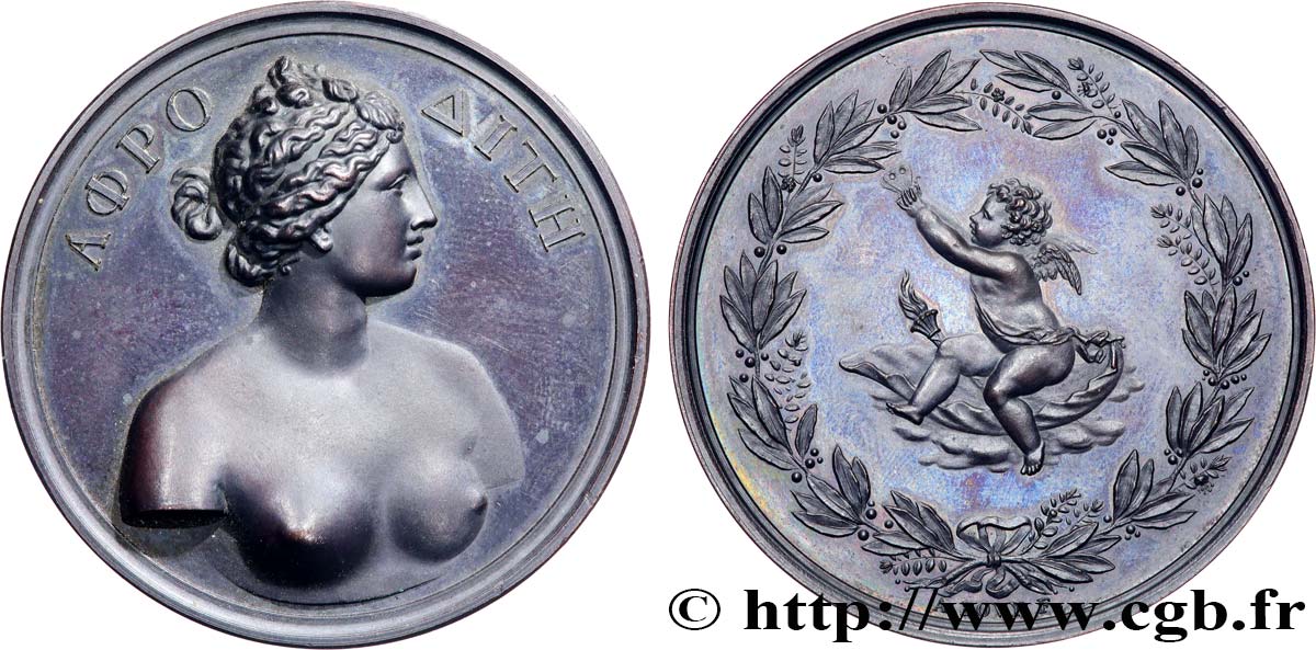 ART, PAINTING AND SCULPTURE Médaille, Aphrodite AU