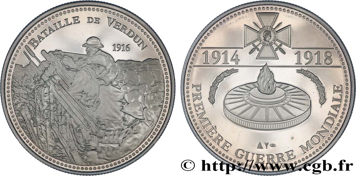QUINTA REPUBLICA FRANCESA Médaille commémorative, Bataille de Verdun SC