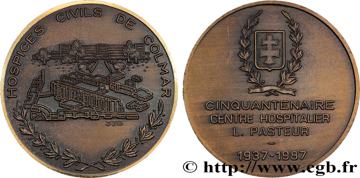 V REPUBLIC Médaille, Cinquantenaire du centre hospitalier Louis Pasteur AU