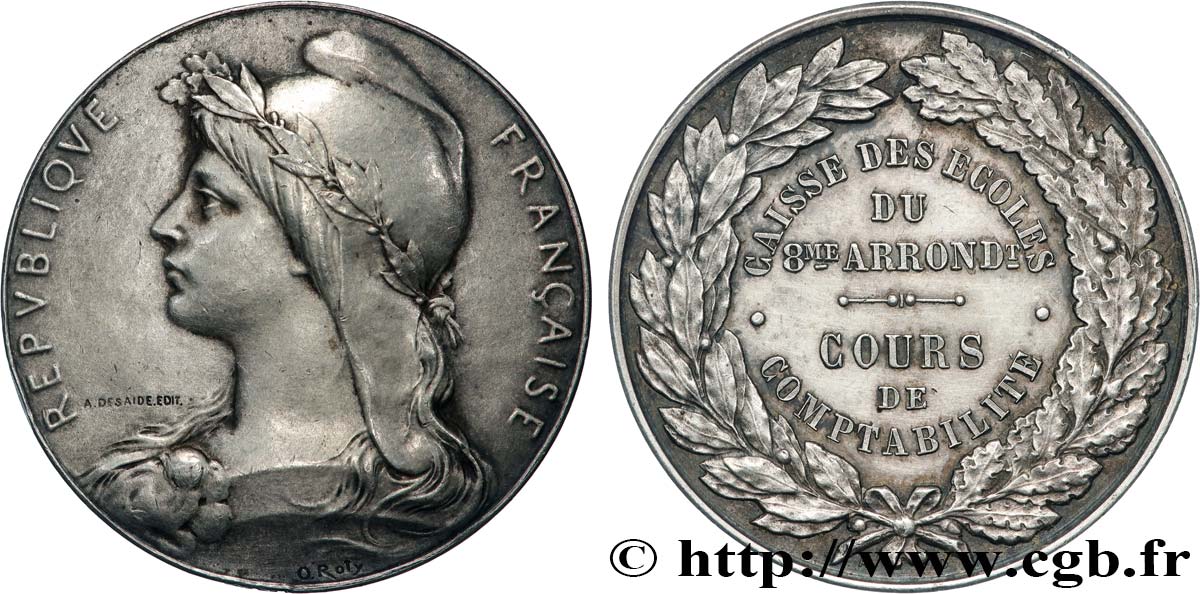 Médaille Caisse Des Écoles 11e Arrondissement Paris 1907 - Oscar Roty - Bronze - Collection