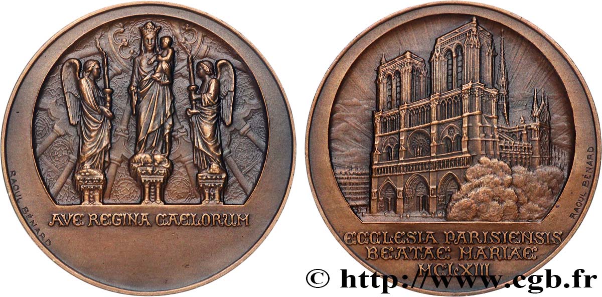 MÉDAILLES RELIGIEUSES Médaille, Cathédrale Notre-Dame de Paris TTB+