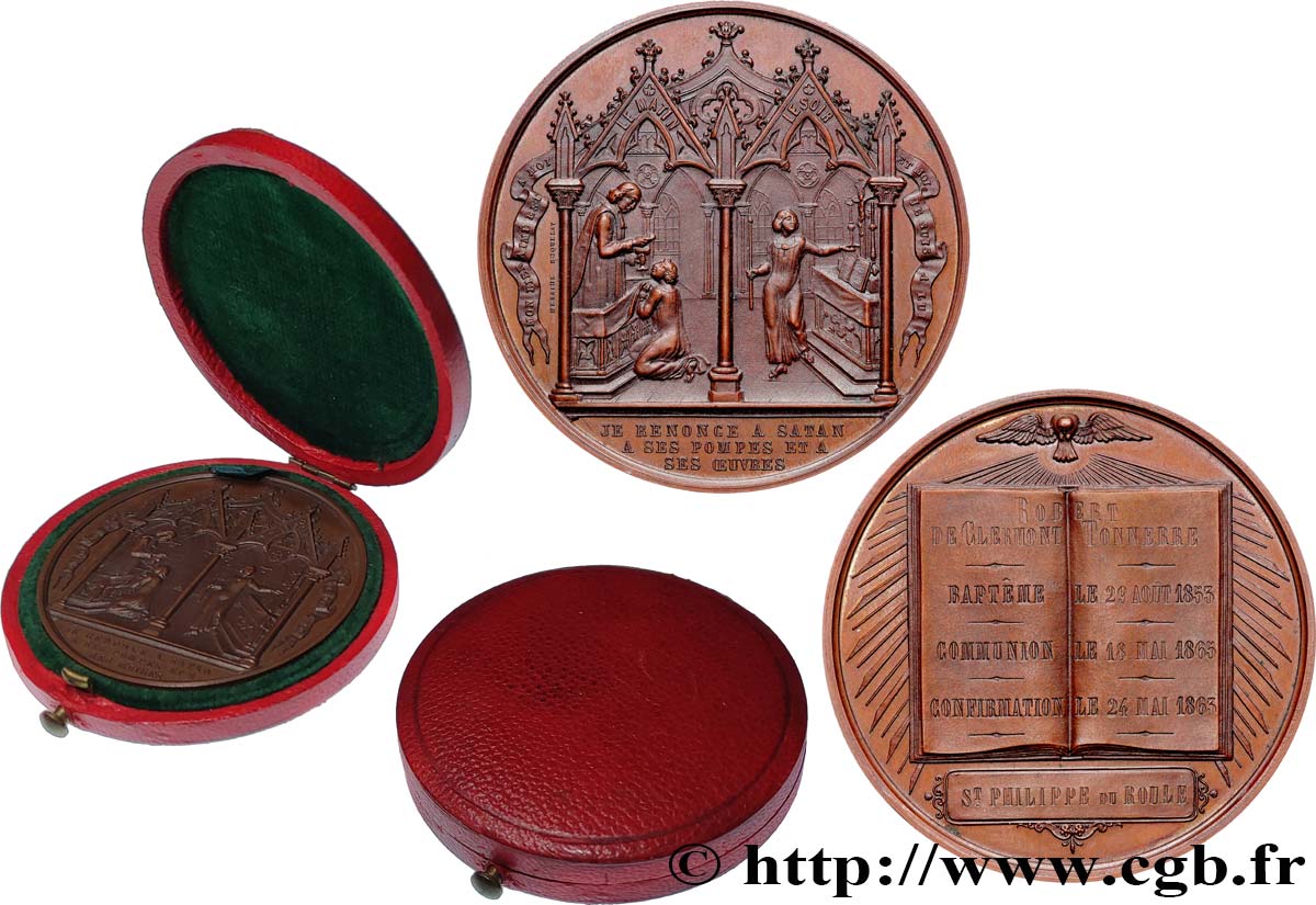 MÉDAILLES RELIGIEUSES Médaille de Baptême, Communion et Confirmation SUP