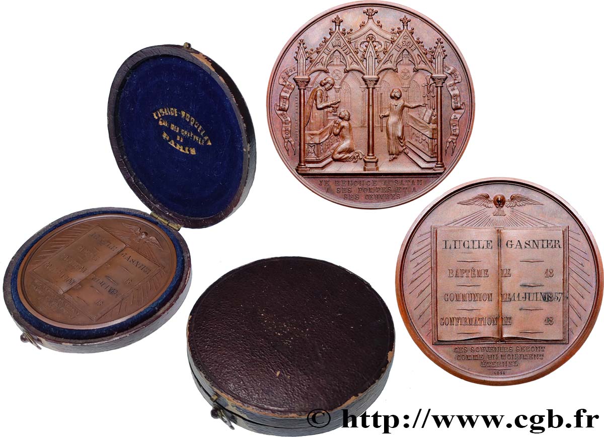 MÉDAILLES RELIGIEUSES Médaille de Baptême, Communion et Confirmation EBC