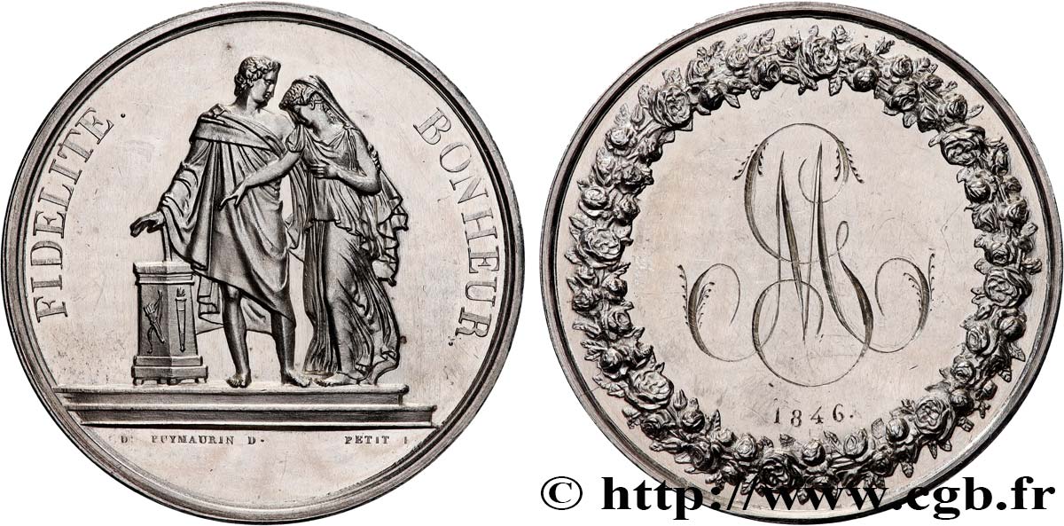 LOVE AND MARRIAGE Médaille de mariage, Fidélité et Bonheur AU