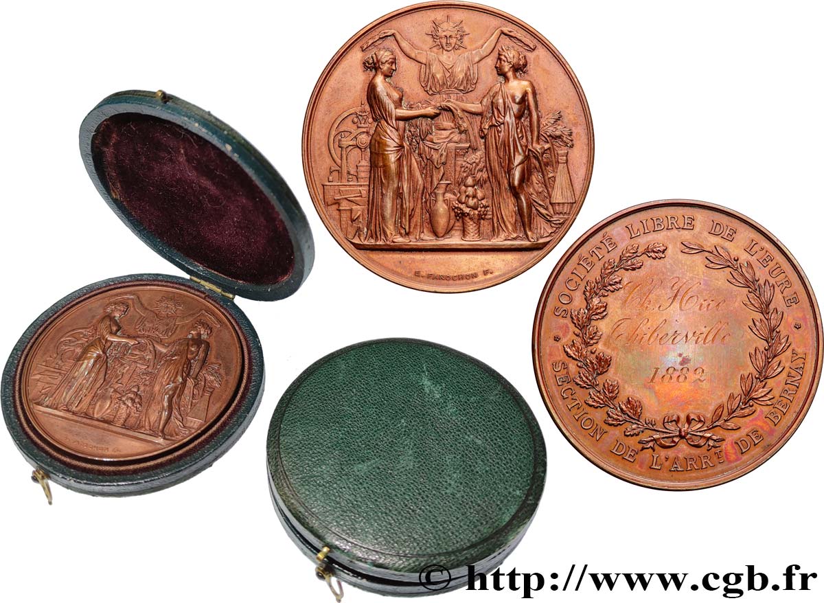 TROISIÈME RÉPUBLIQUE Médaille, Société libre de l’Eure TTB+