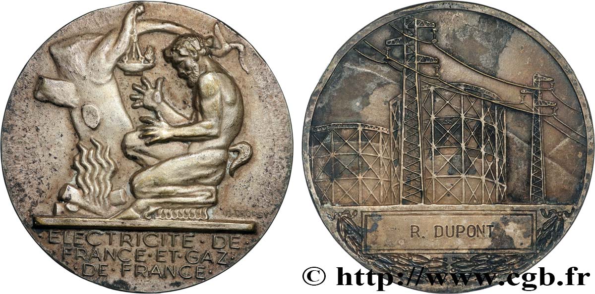 ENTREPRISES, INDUSTRIES ET COMMERCES DIVERS Médaille de mérite EDF / GDF TTB