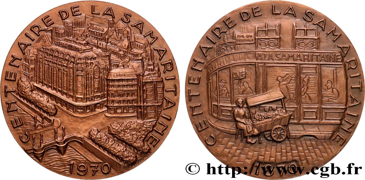 CINQUIÈME RÉPUBLIQUE Médaille, Centenaire de la Samaritaine SUP