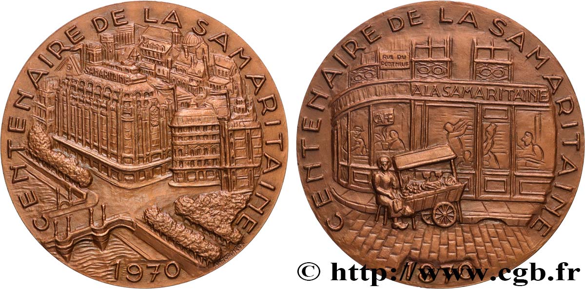 CINQUIÈME RÉPUBLIQUE Médaille, Centenaire de la Samaritaine SUP