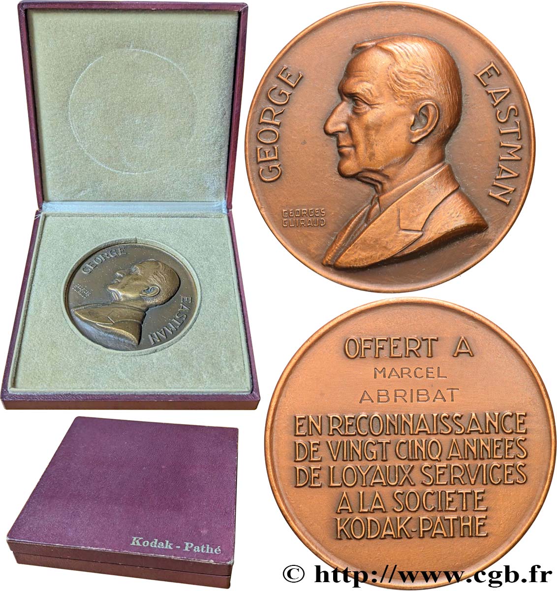 CINQUIÈME RÉPUBLIQUE Médaille de récompense, Société Kodak-Pathe SUP