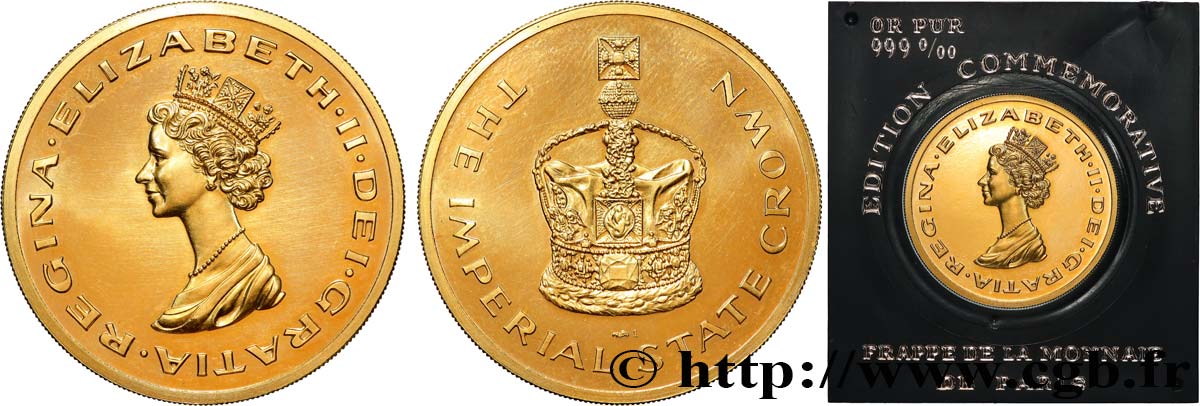 GRAN BRETAÑA - ISABEL II Médaille, Imperial State Crown Prueba