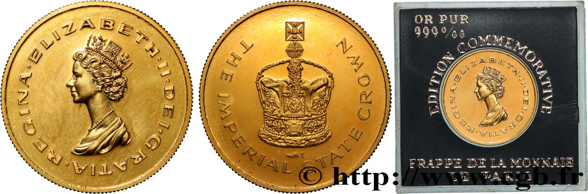 GRANDE-BRETAGNE - ÉLISABETH II Médaille, Imperial State Crown BE