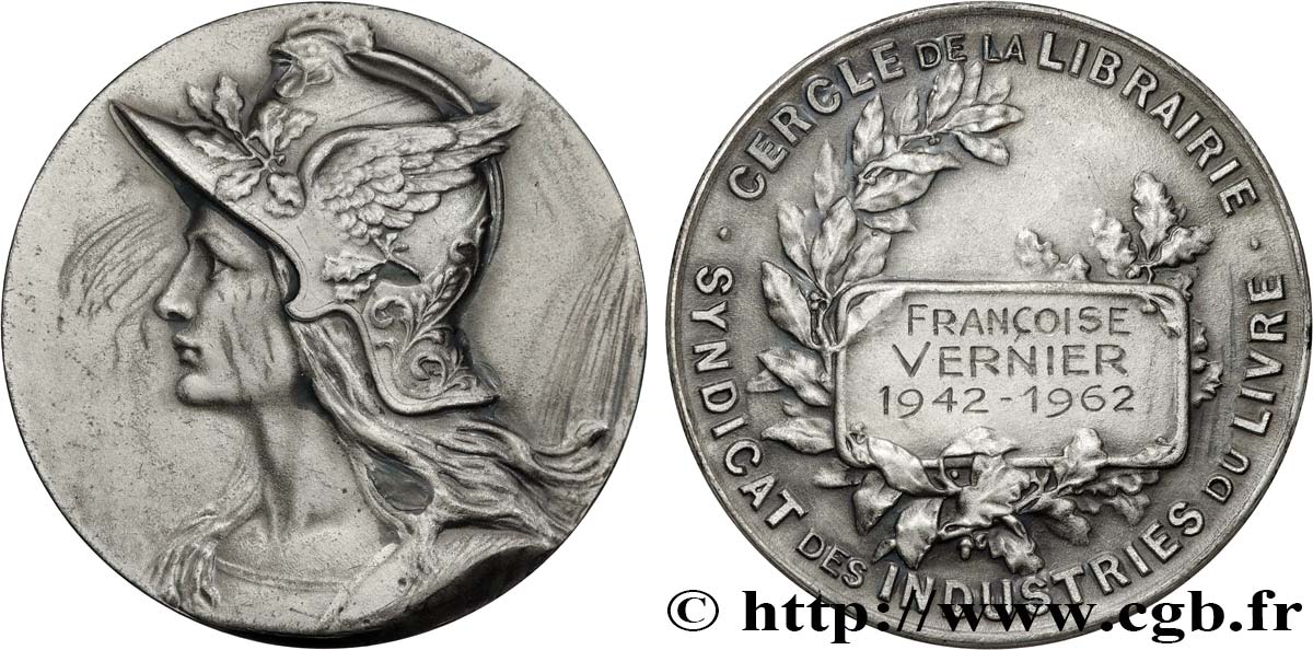Médaille Ancienne Cercle De La Librairie Syndicat Des Industries - Argent, XIXème Siècle, Collection