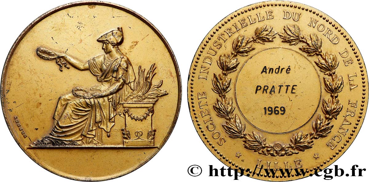 V REPUBLIC Médaille de récompense, Société industrielle AU