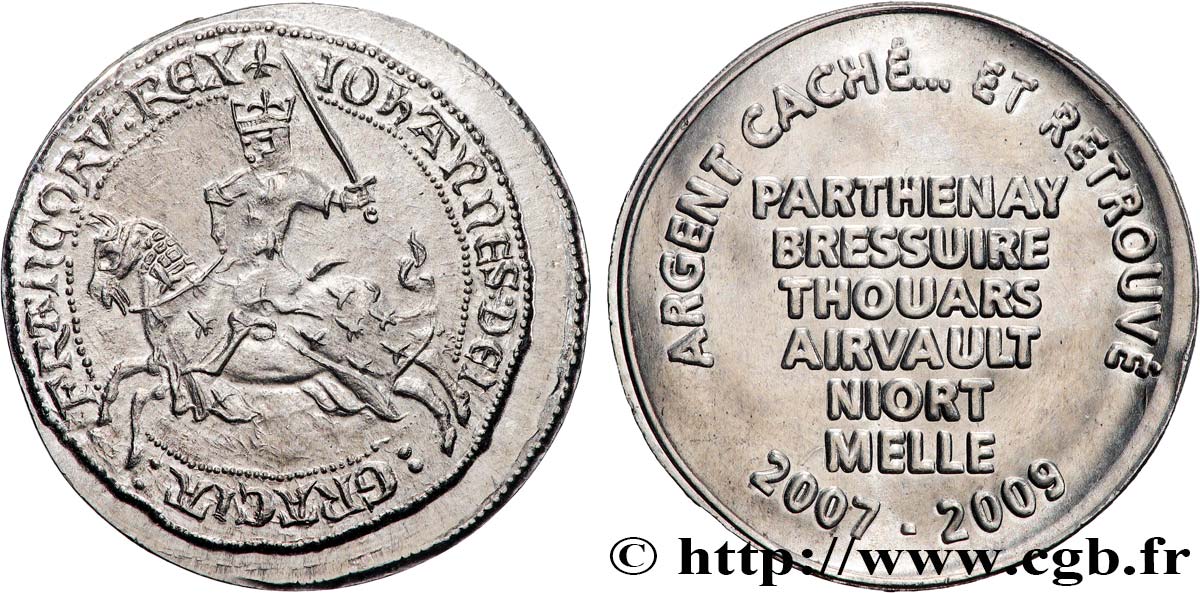 V REPUBLIC Médaille, Argent caché... et retrouvé XF