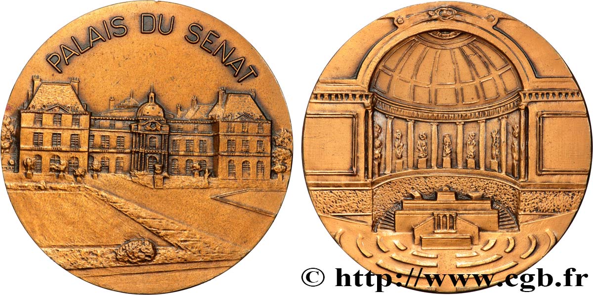 CINQUIÈME RÉPUBLIQUE Médaille, Palais du Sénat SUP
