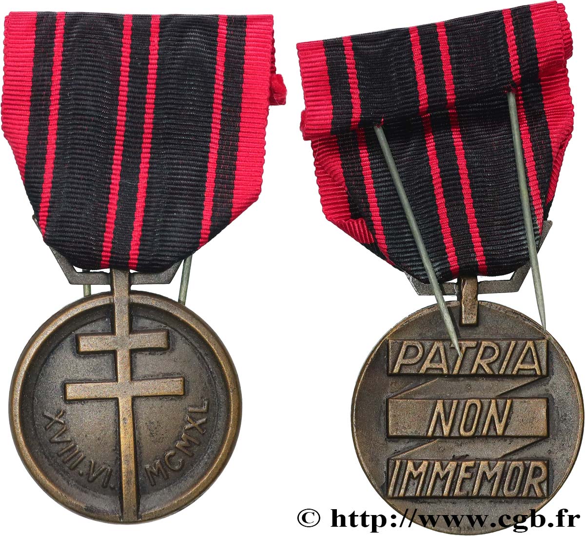 GOUVERNEMENT PROVISOIRE DE LA RÉPUBLIQUE FRANÇAISE Médaille de la résistance, Appel du 18 juin 1940 TTB+