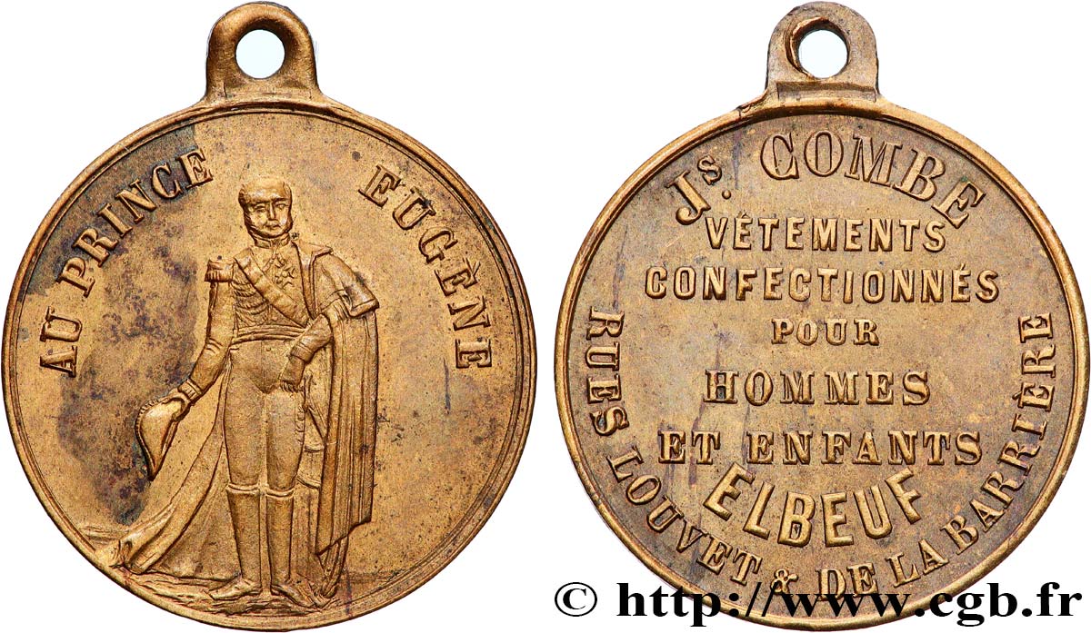 III REPUBLIC Médaillette, Au Prince Eugène AU