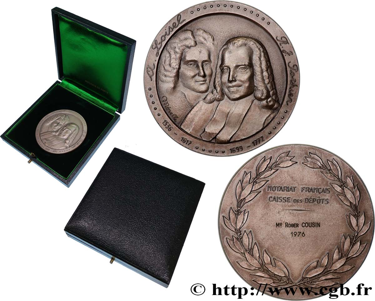 NOTAIRES DU XIXe SIECLE Médaille, Loisel et Pothier, Caisse des dépôts SUP