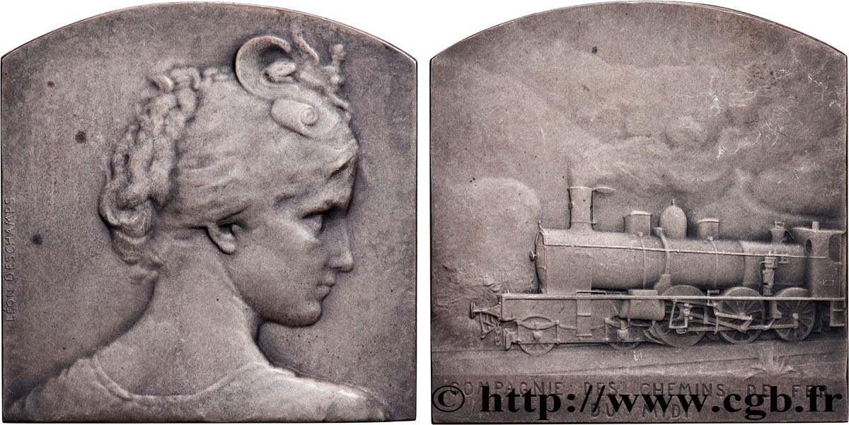 TRANSPORTS (TRAINS, BUS, TRAMWAYS, BATEAUX...) Plaquette, Compagnie des chemins de fer du midi TTB+