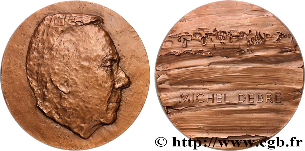 CINQUIÈME RÉPUBLIQUE Médaille, Michel Debré SUP
