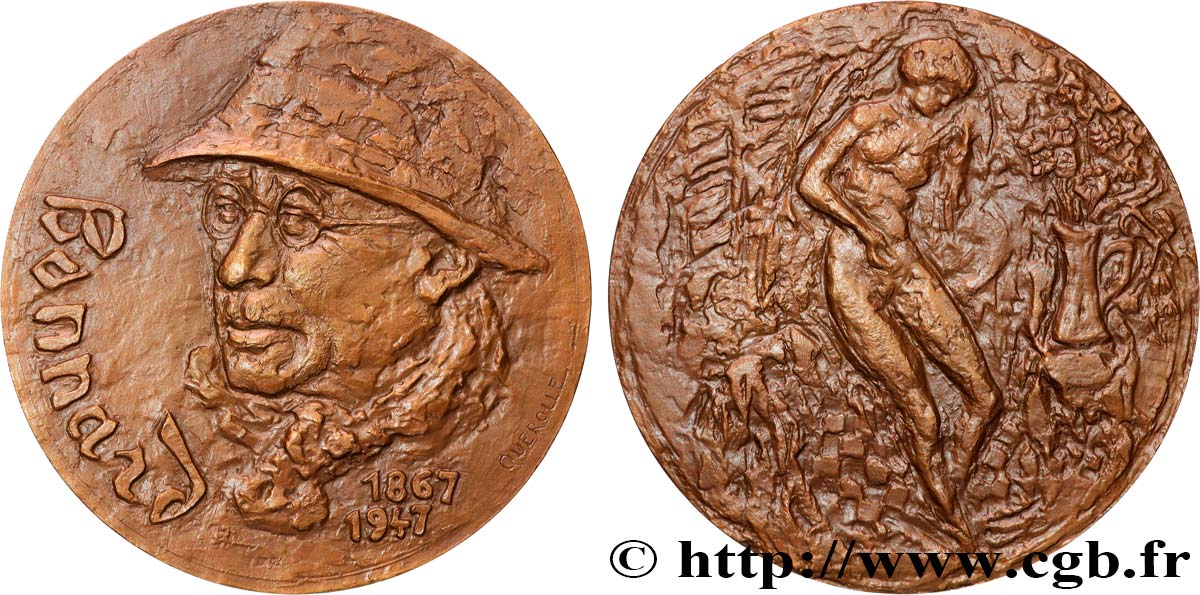 ARTISTS : ENGRAVORS, PAINTERS, SCULPTORS Médaille, Pierre Bonnard AU