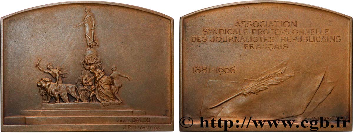 TERZA REPUBBLICA FRANCESE Plaquette, Association syndicale professionnelle des journalistes républicains français SPL