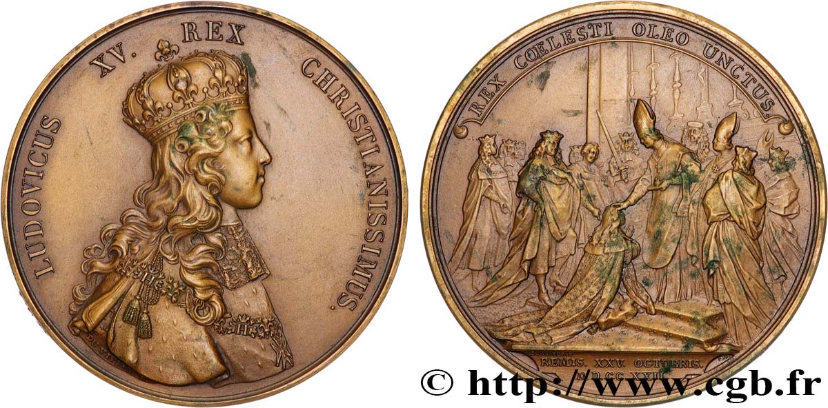 LOUIS XV DIT LE BIEN AIMÉ Médaille, Sacre de Louis XV, refrappe fVZ