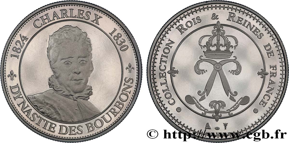 COLLECTION ROIS & REINES DE FRANCE Médaille, Charles X SUP
