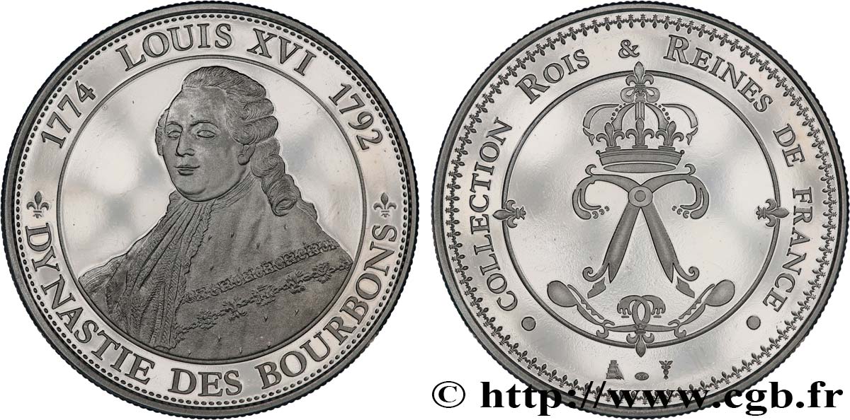 COLLECTION ROIS & REINES DE FRANCE Médaille, Louis XVI SPL