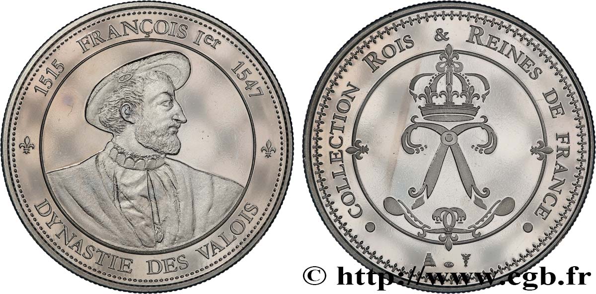 COLLECTION ROIS & REINES DE FRANCE Médaille, François Ier SUP