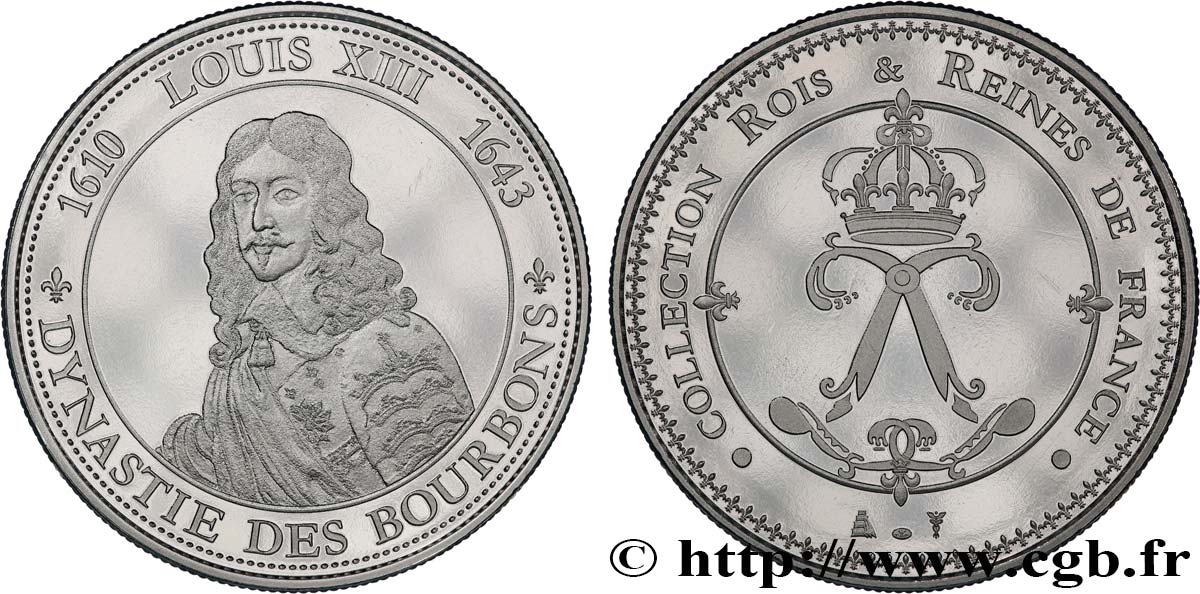COLLECTION ROIS & REINES DE FRANCE Médaille, Louis XIII SPL