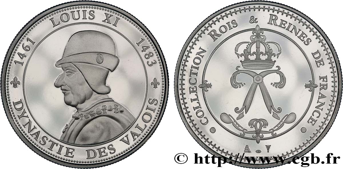 COLLECTION ROIS & REINES DE FRANCE Médaille, Louis XI SPL