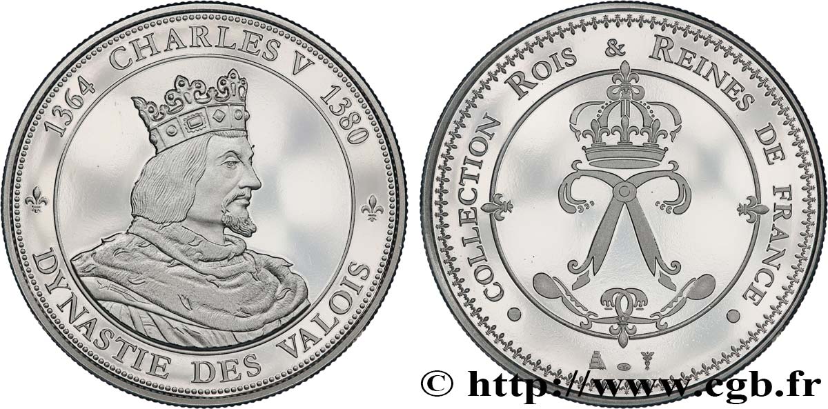 COLLECTION ROIS & REINES DE FRANCE Médaille, Charles V SPL