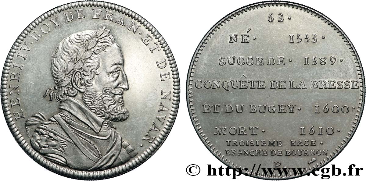SÉRIE MÉTALLIQUE DES ROIS DE FRANCE Médaille, Henri IV SUP