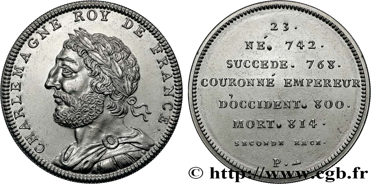 SÉRIE MÉTALLIQUE DES ROIS DE FRANCE Médaille, Charlemagne SUP