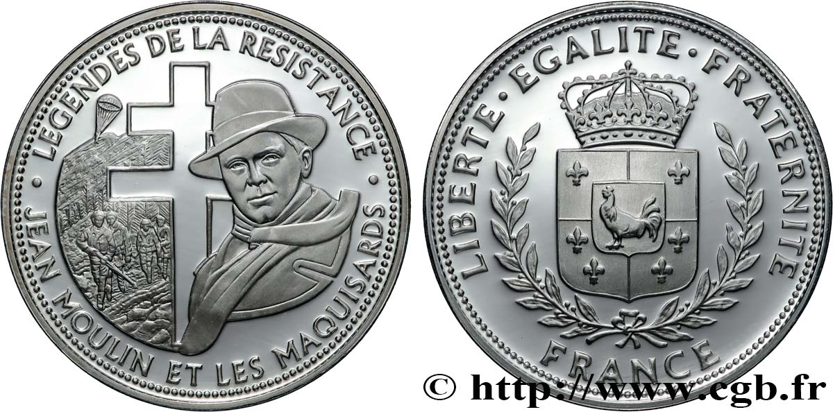 CINQUIÈME RÉPUBLIQUE Médaille, Légendes de la résistance SPL