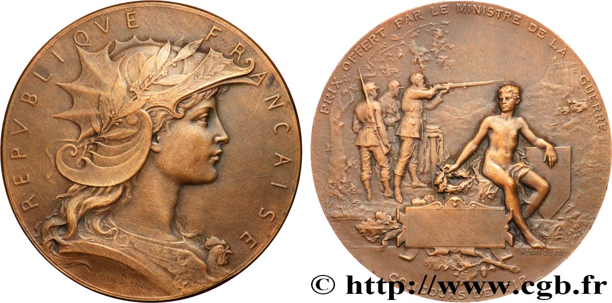 TROISIÈME RÉPUBLIQUE Médaille de concours, tir SUP