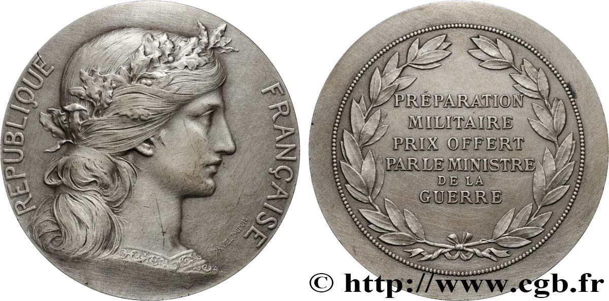 Médaille Française En Bronze – Préparation Militaire, Prix Du Ministre De La Guerre D Dupuis