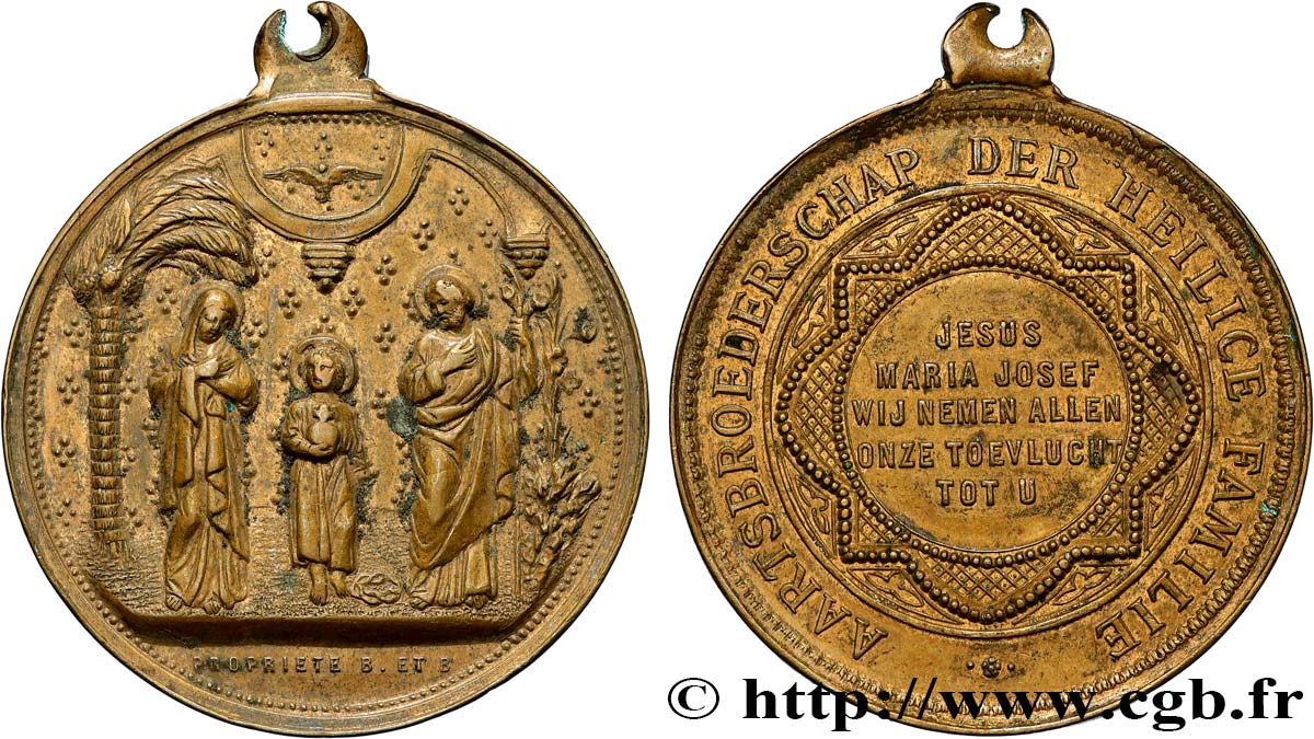 MÉDAILLES RELIGIEUSES Médaille, Archiconfrérie de la Sainte Famille q.BB