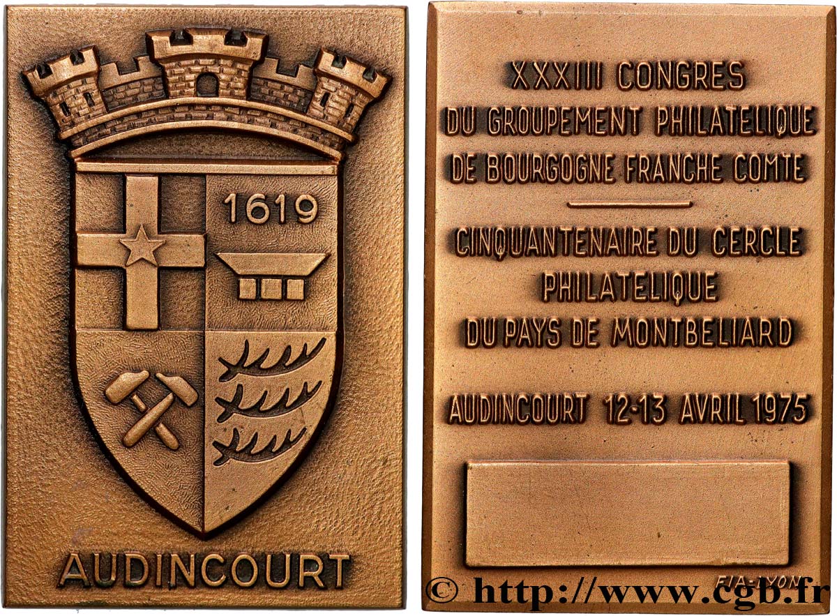 CINQUIÈME RÉPUBLIQUE Plaquette, 33e Congrès Du Groupement Philatélique ...