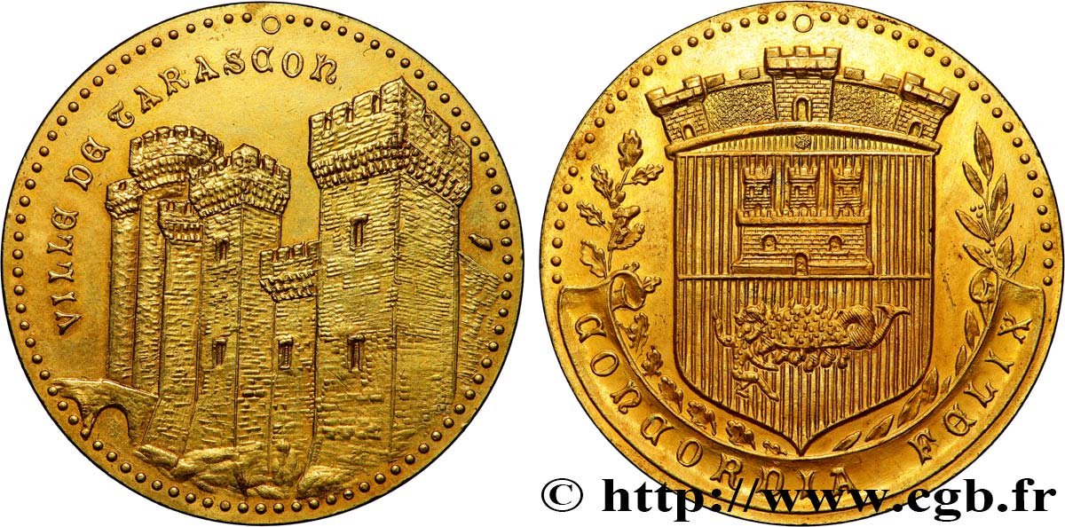 VILLES ET MAIRIES Médaille, Ville de Tarascon TTB+