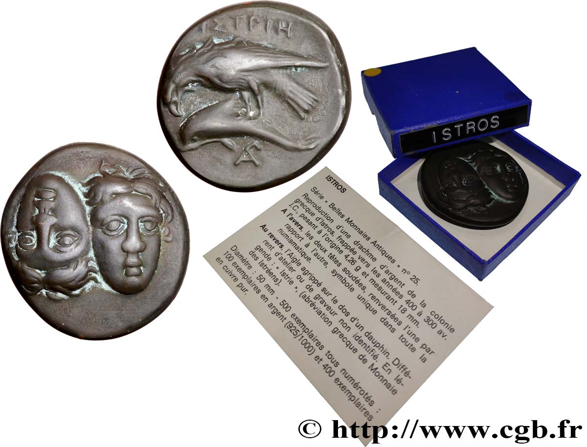 THRACE - ISTROS Médaille, Reproduction du Drachme d’Istros, n°198 TTB+