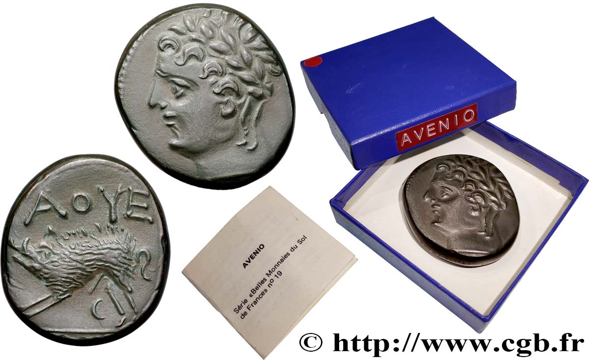 CAVARES (région d Avignon et d Orange) Médaille, Reproduction d’une hémidrachme d’argent, n°199 SUP